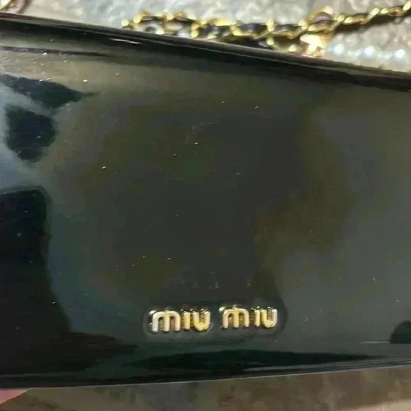 Miu Miu Black Patent Leather Long Wallet - Picture 12 of 13